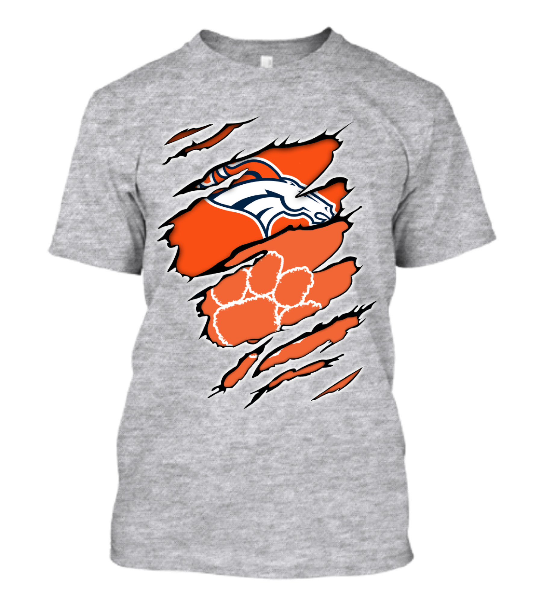 Broncos Clemson Paw Scratch T-Shirt