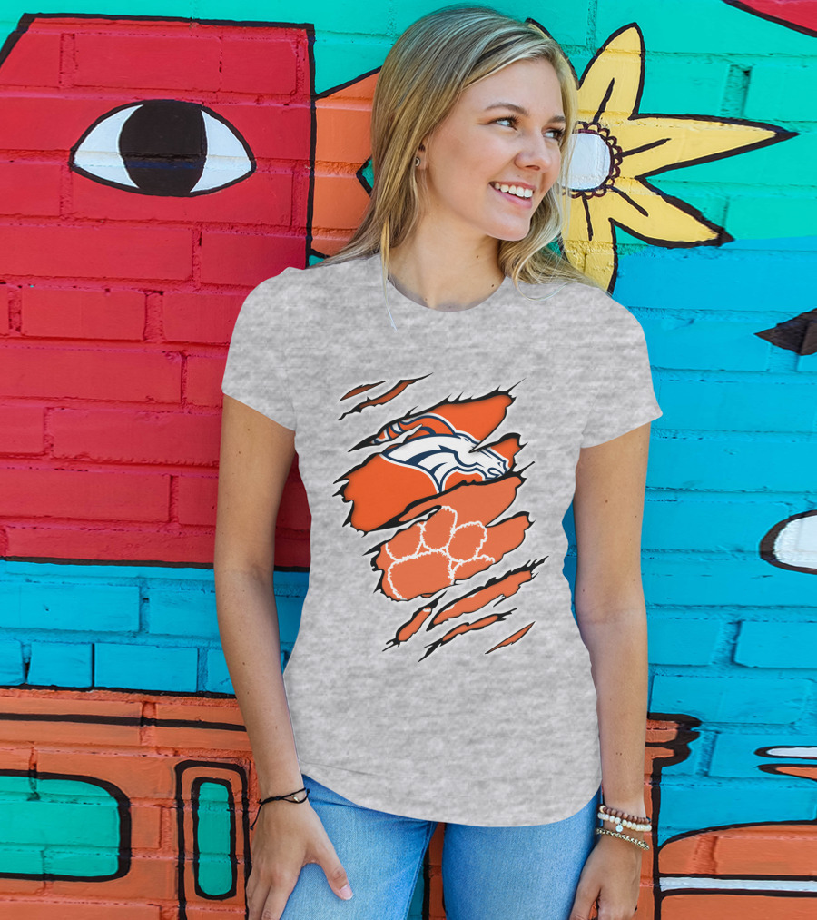 Broncos Clemson Paw Scratch T-Shirt