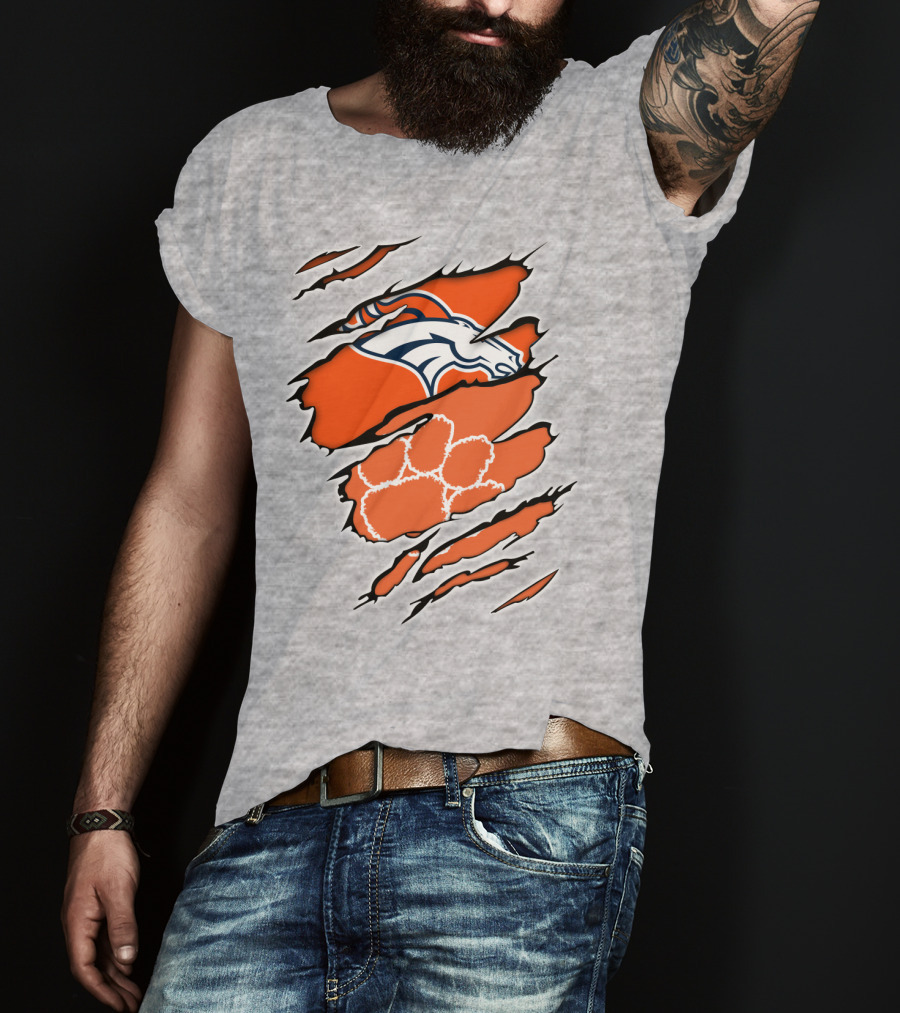 Broncos Clemson Paw Scratch T-Shirt