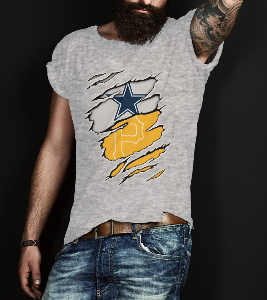Dallas Cowboys Star Pittsburgh Pirates P Logo Fusion T-Shirt