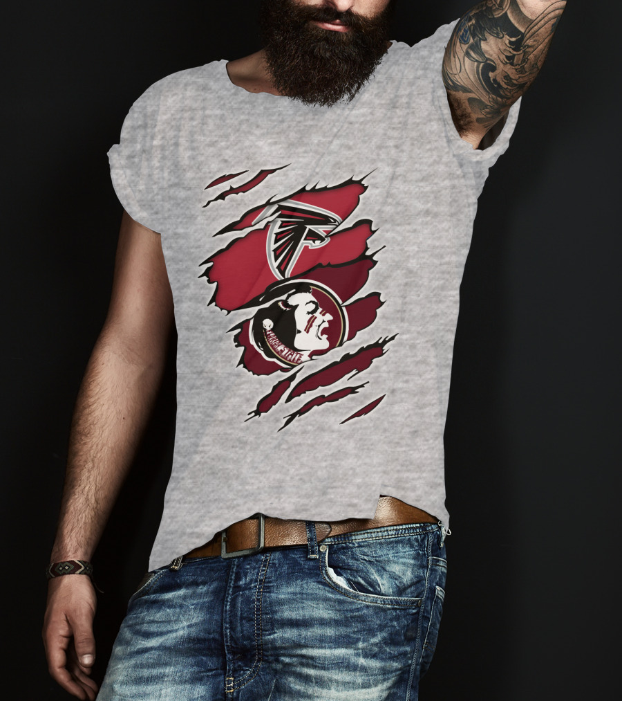 Falcons Seminoles Claw Marks Fan Collaboration T-Shirt
