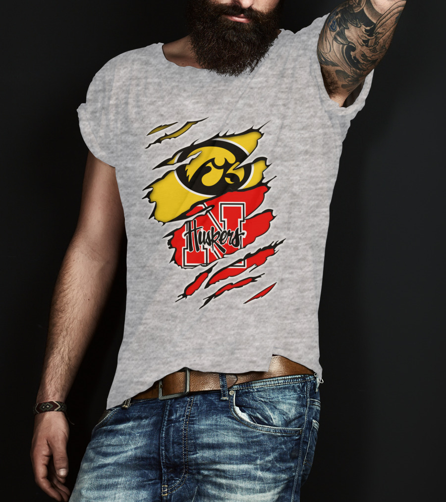 Hawkeyes Huskers Iowa Nebraska Clash T-Shirt
