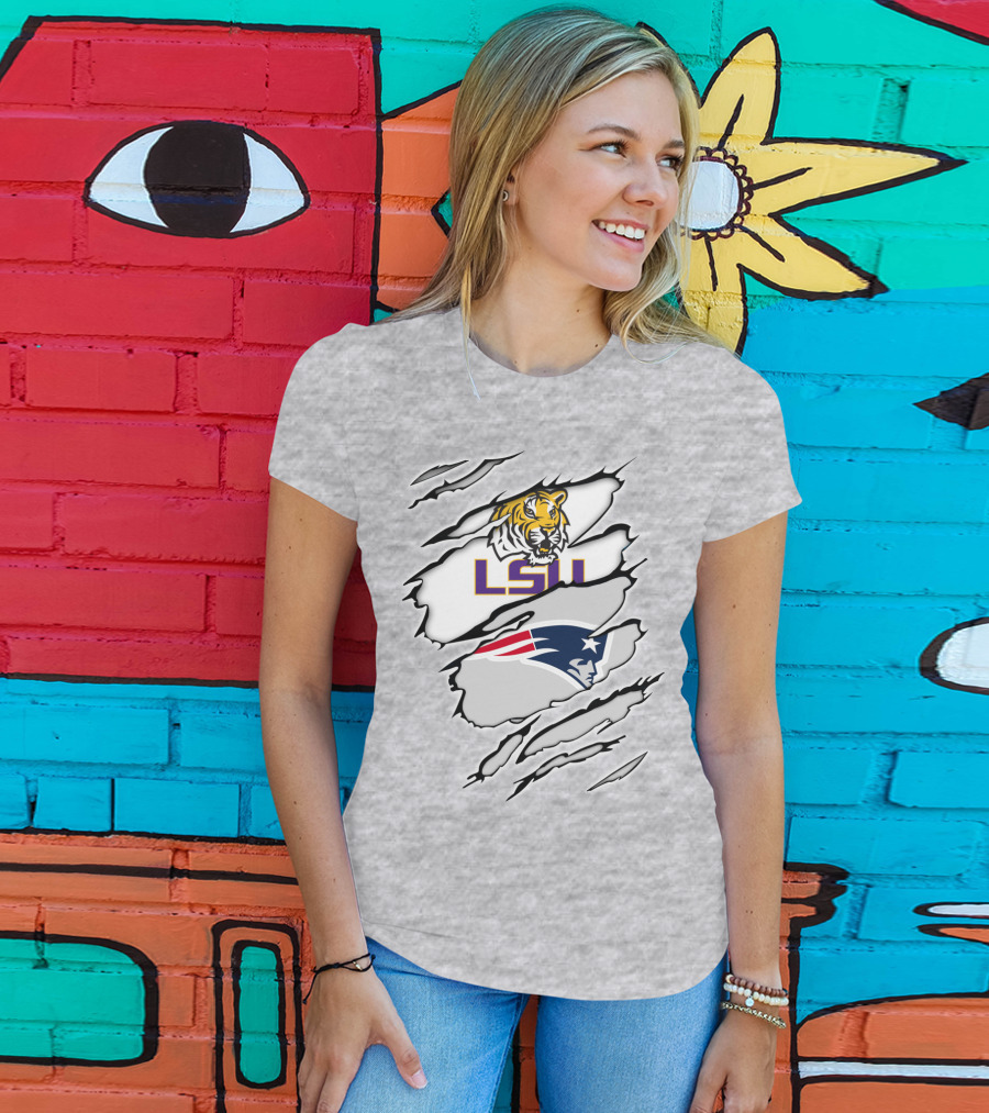 LSU Tigers Patriots Scratch Claw Marks T-Shirt