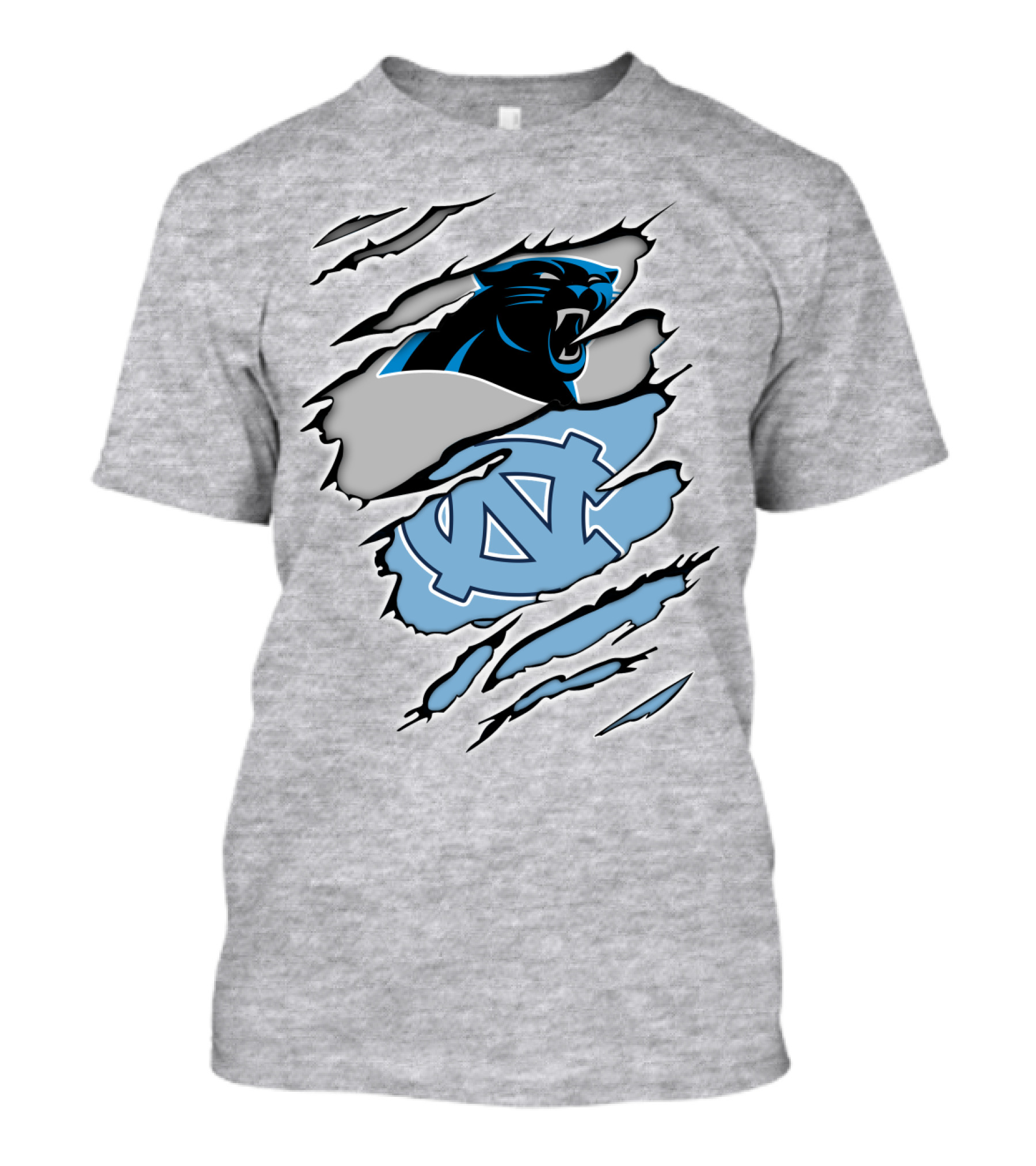 Panther And Tar Heels Logo Fusion T-Shirt