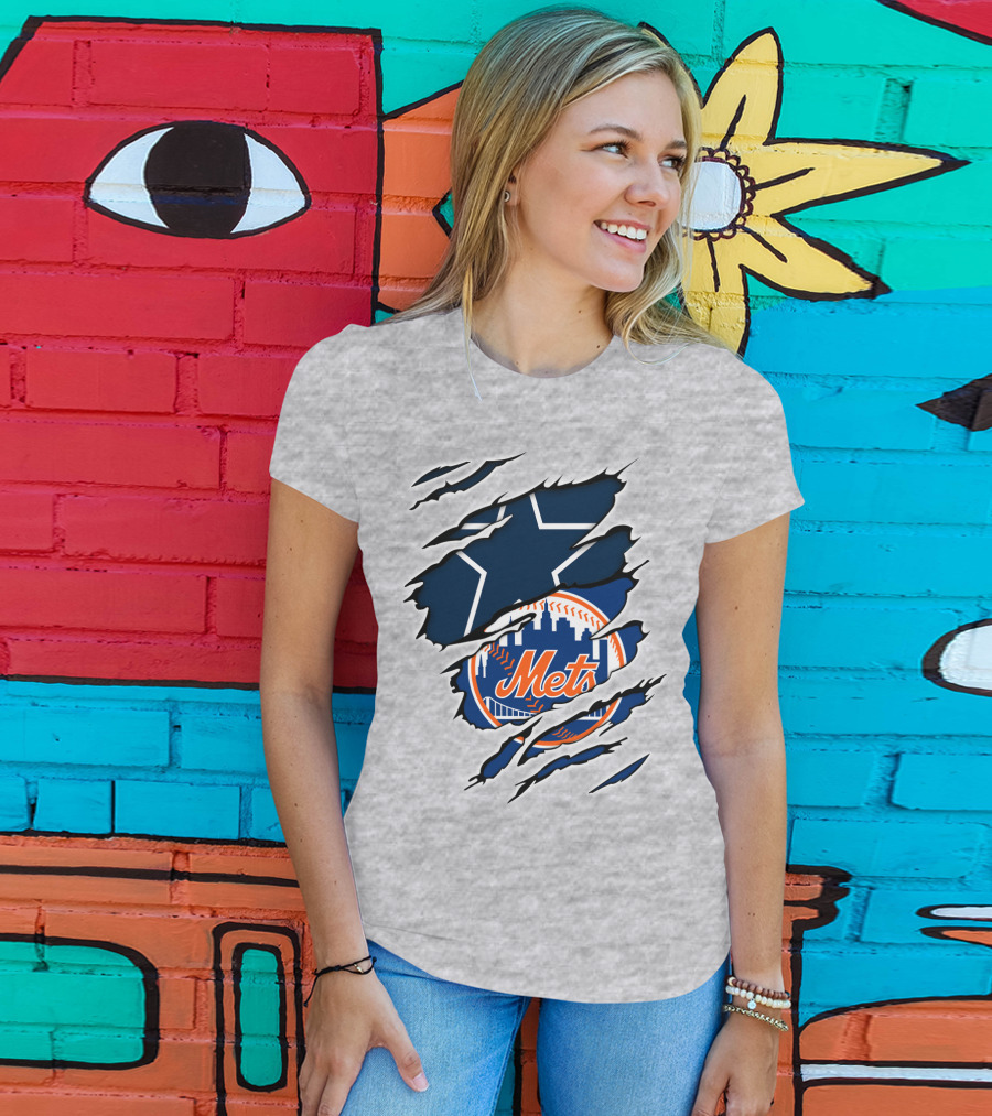 Dallas Cowboys New York Mets Crossover T-Shirt