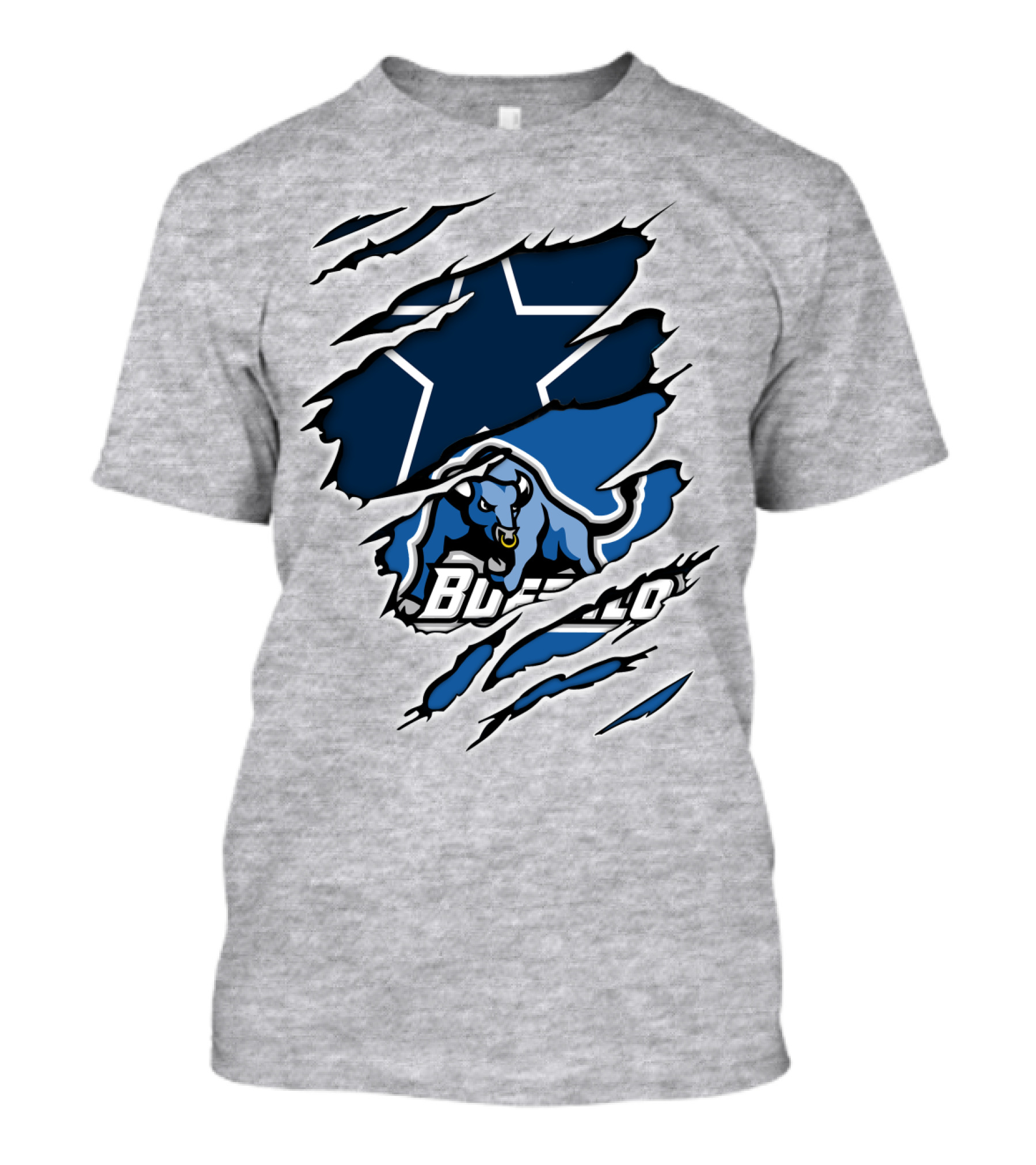 Cowboys Buffalo Bulls Star Claw Marks T-Shirt