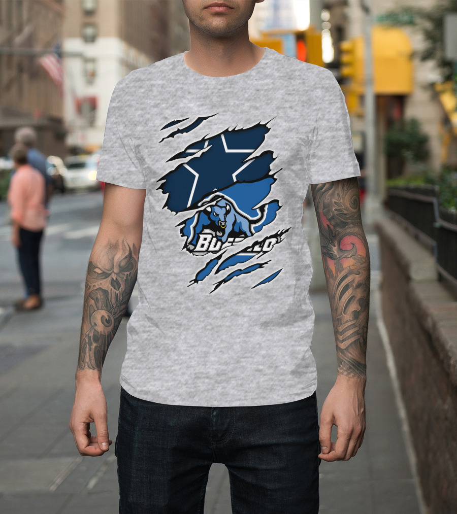 Cowboys Buffalo Bulls Star Claw Marks T-Shirt