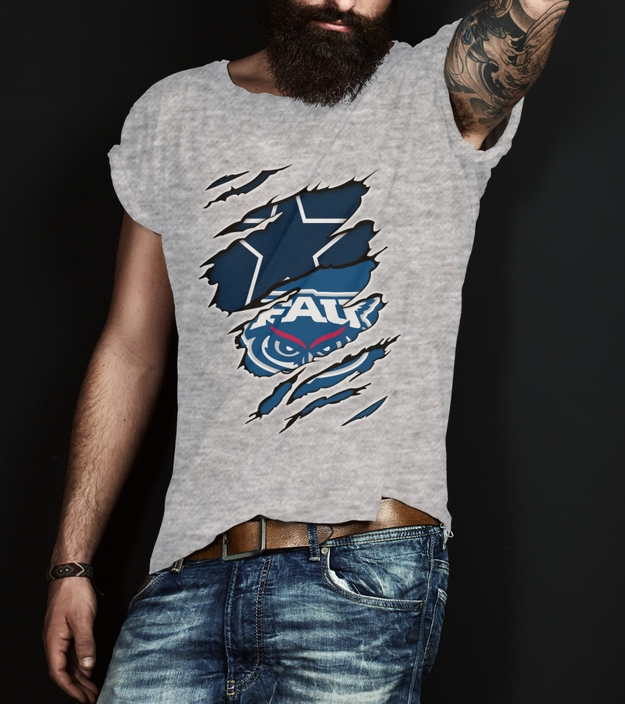 Cowboys Atlantic FAU Owls Star Claw T-Shirt