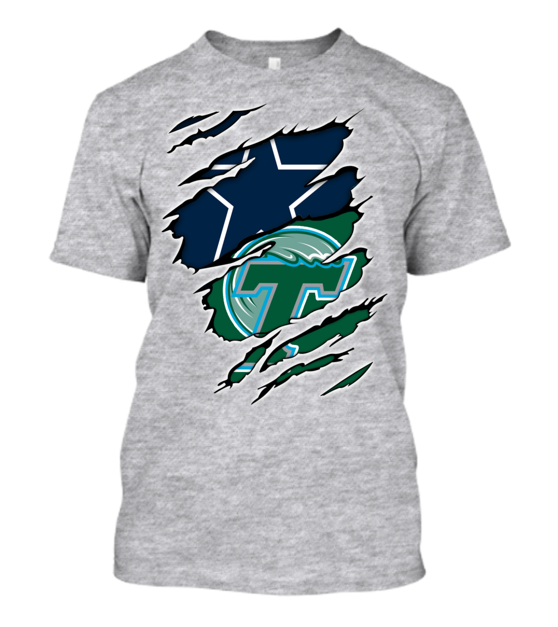 Cowboys Tulane Tornado Waves Star T-Shirt