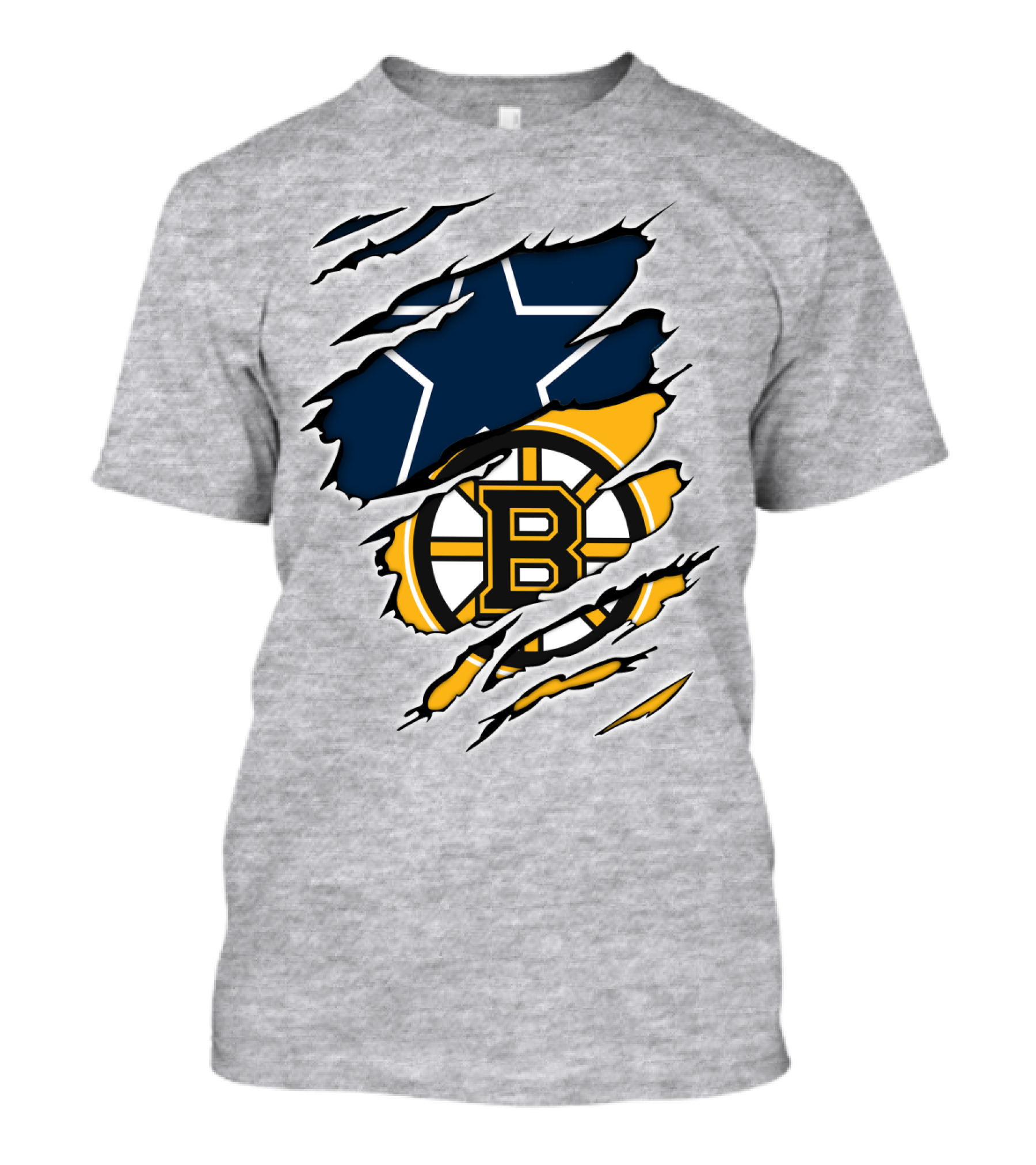 Dallas Cowboys Boston Bruins Fan Crossover T-Shirt