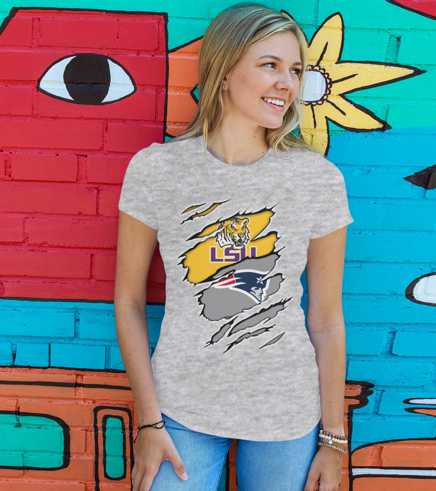 LSU Tigers Patriots Crossover Claw Marks T-Shirt