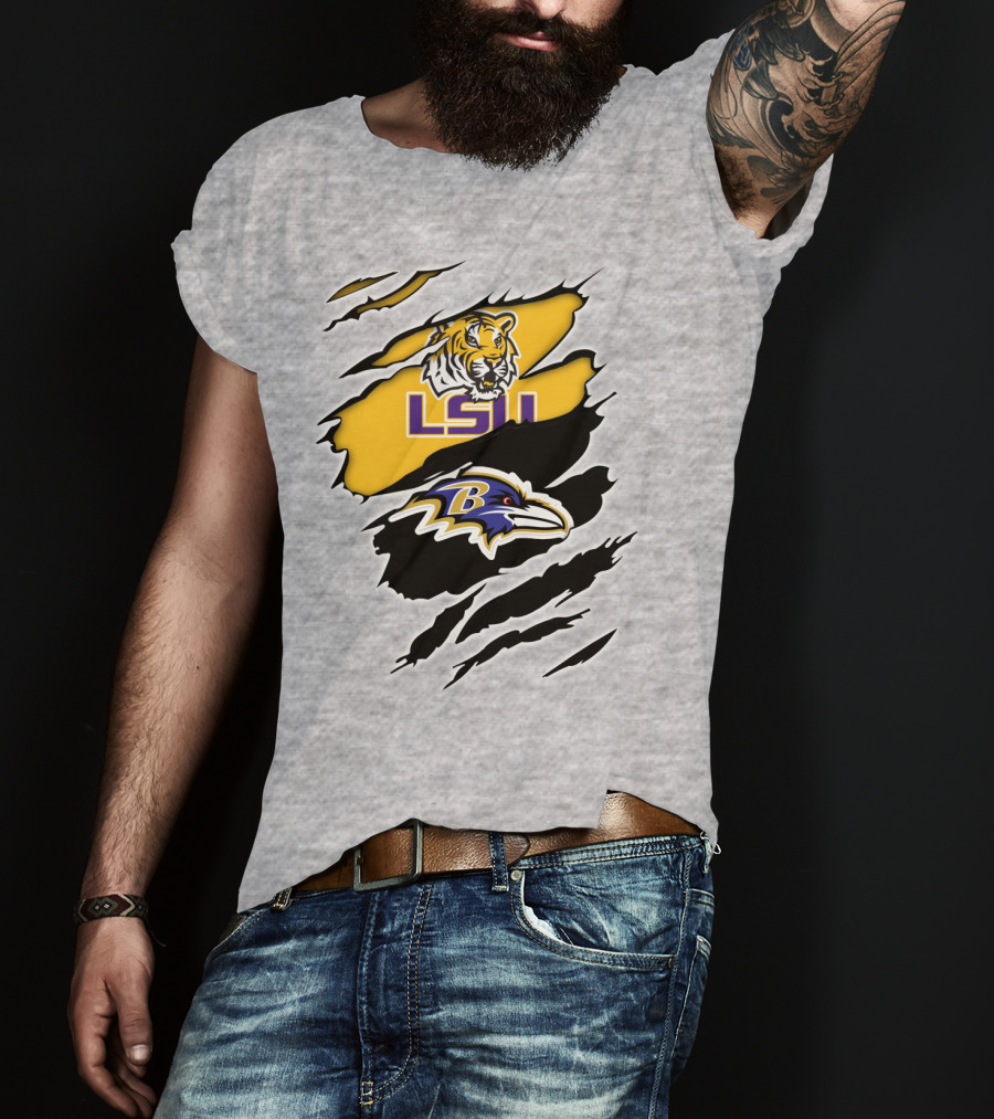 LSU Tigers Baltimore Ravens Claw T-Shirt
