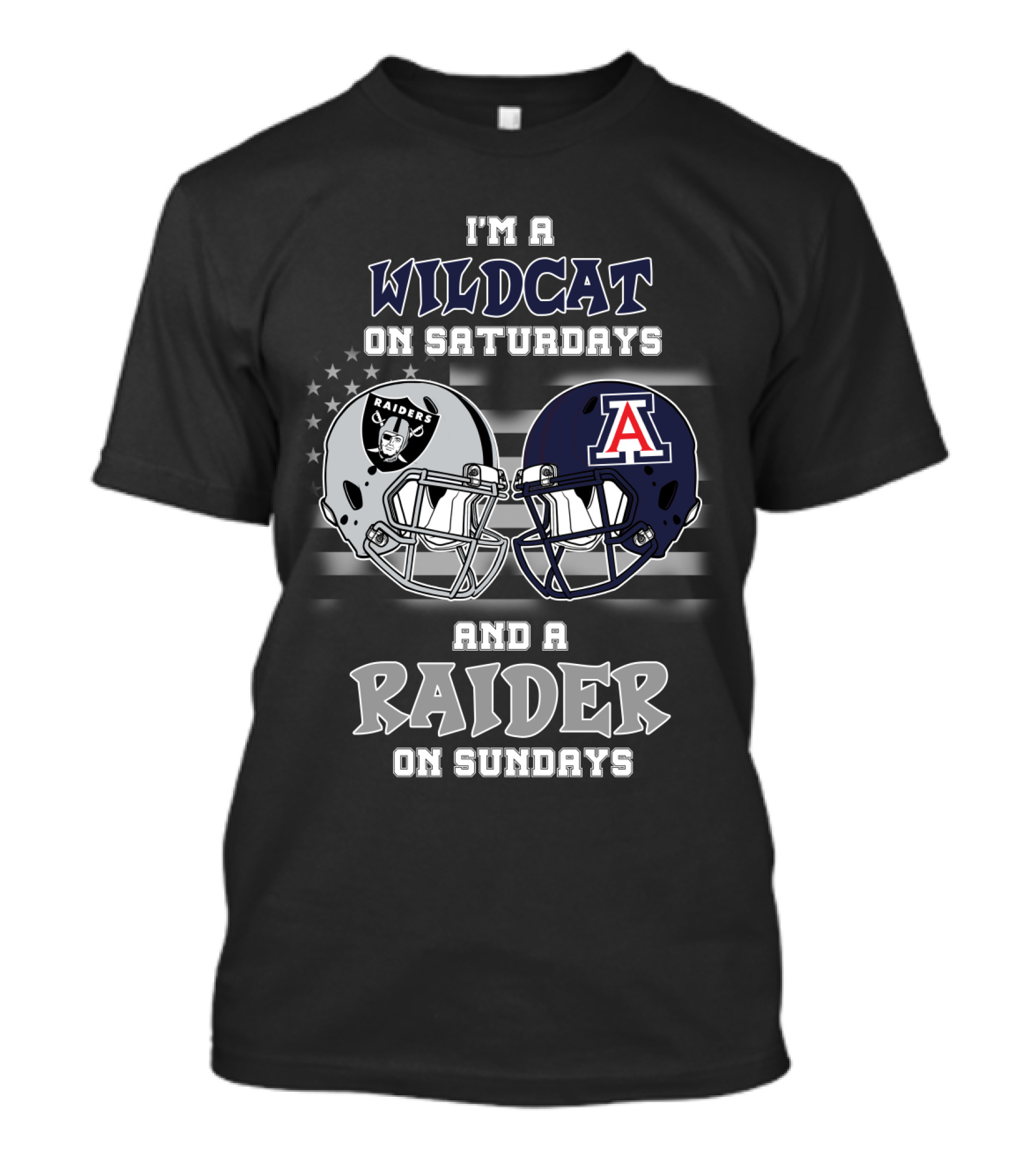 I'm A Wildcat On Saturdays And A Raider On Sundays T-Shirt
