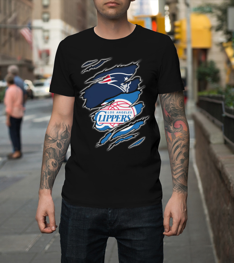 New England Patriots Los Angeles Clippers Crossover T-Shirt