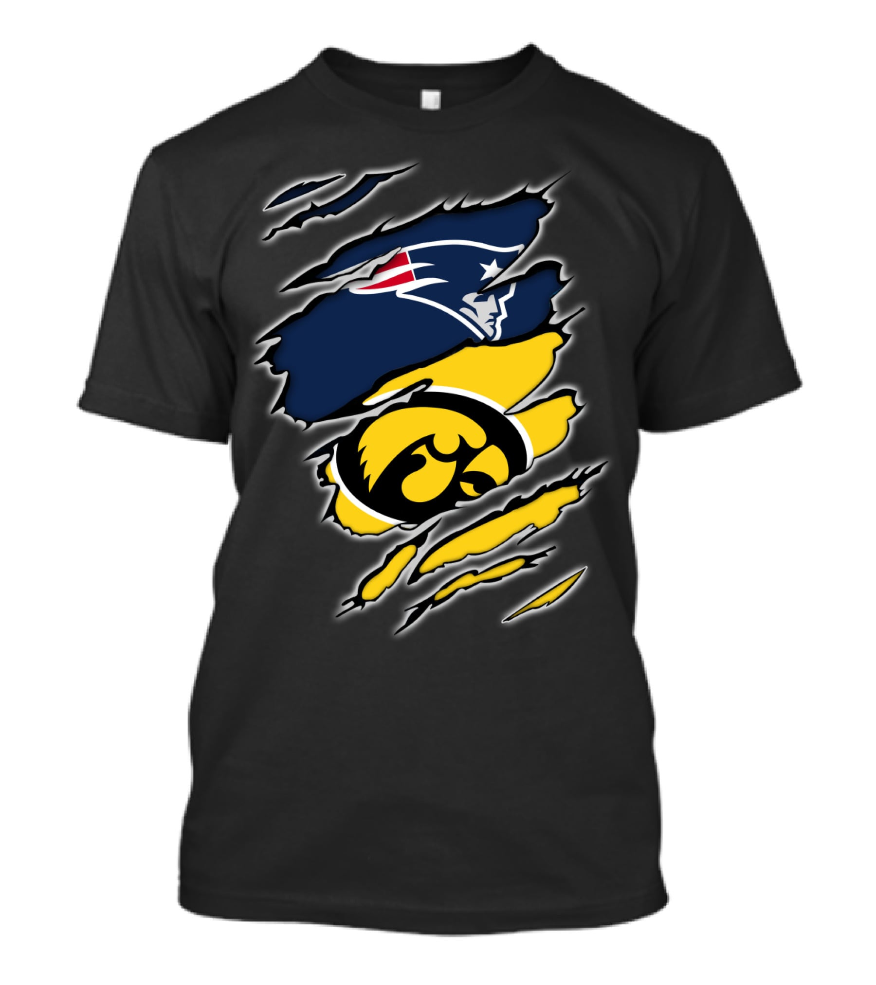 Patriots Hawkeyes Team Spirit Fusion T-Shirt