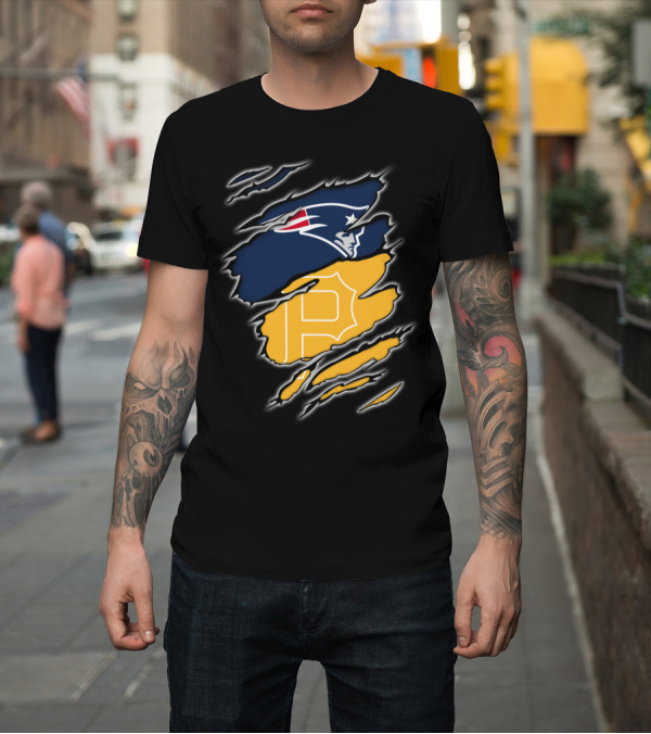 Shirt: Patriots Logo and Pirates Monogram Fusion T-Shirt Patriots Logo and Pirates Monogram Fusion T-Shirt
