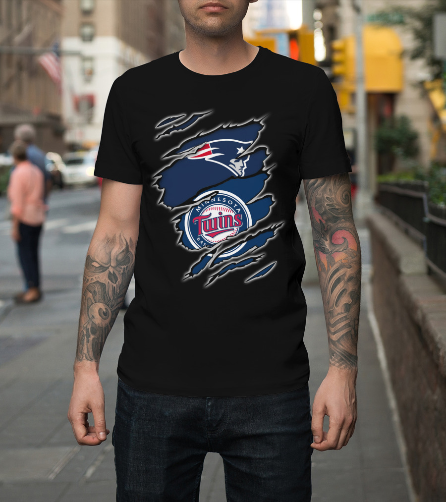 Minnesota Twins Patriots Logo Mashup T-Shirt