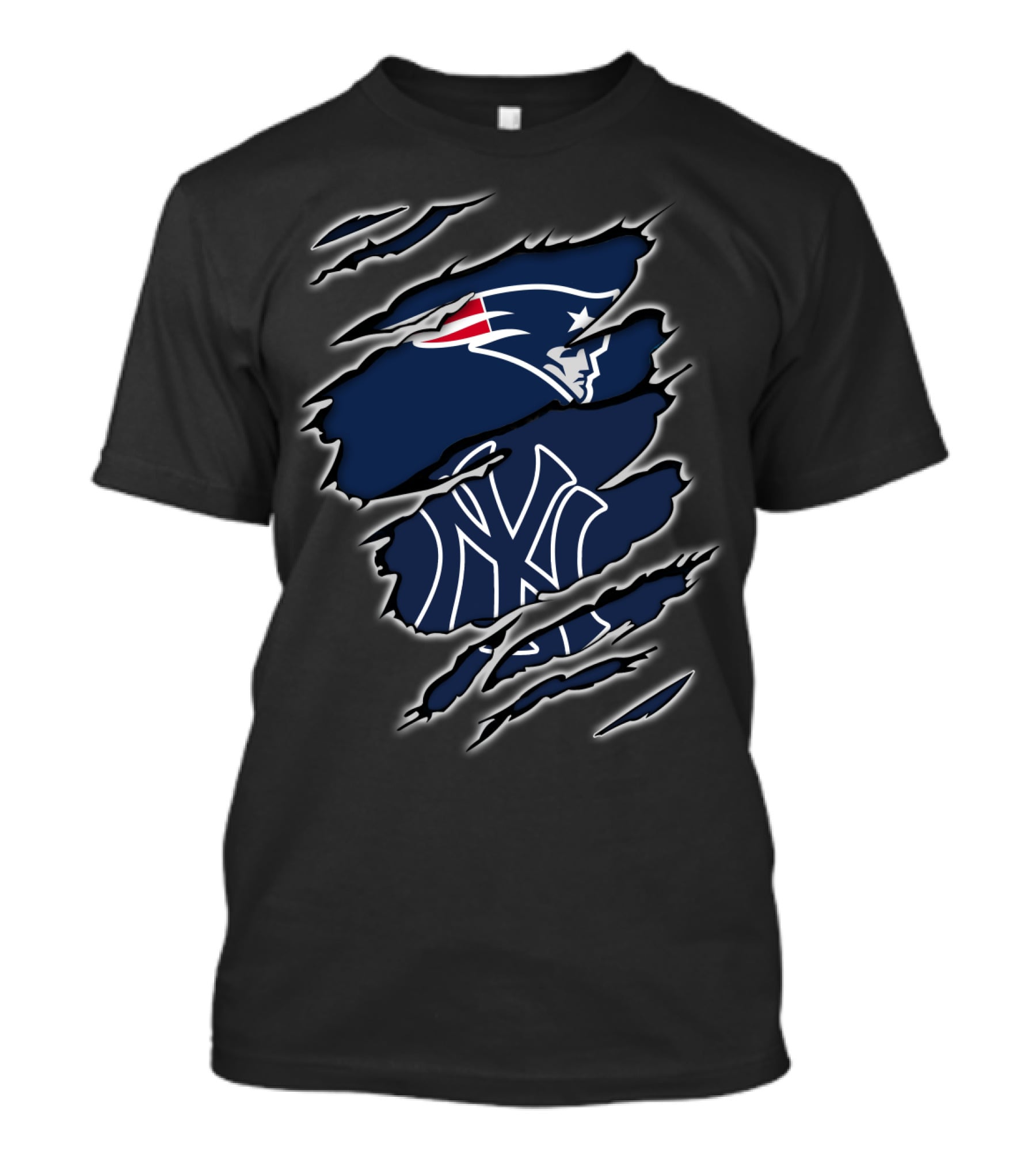 Patriots And Yankees Logo Fusion T-Shirt