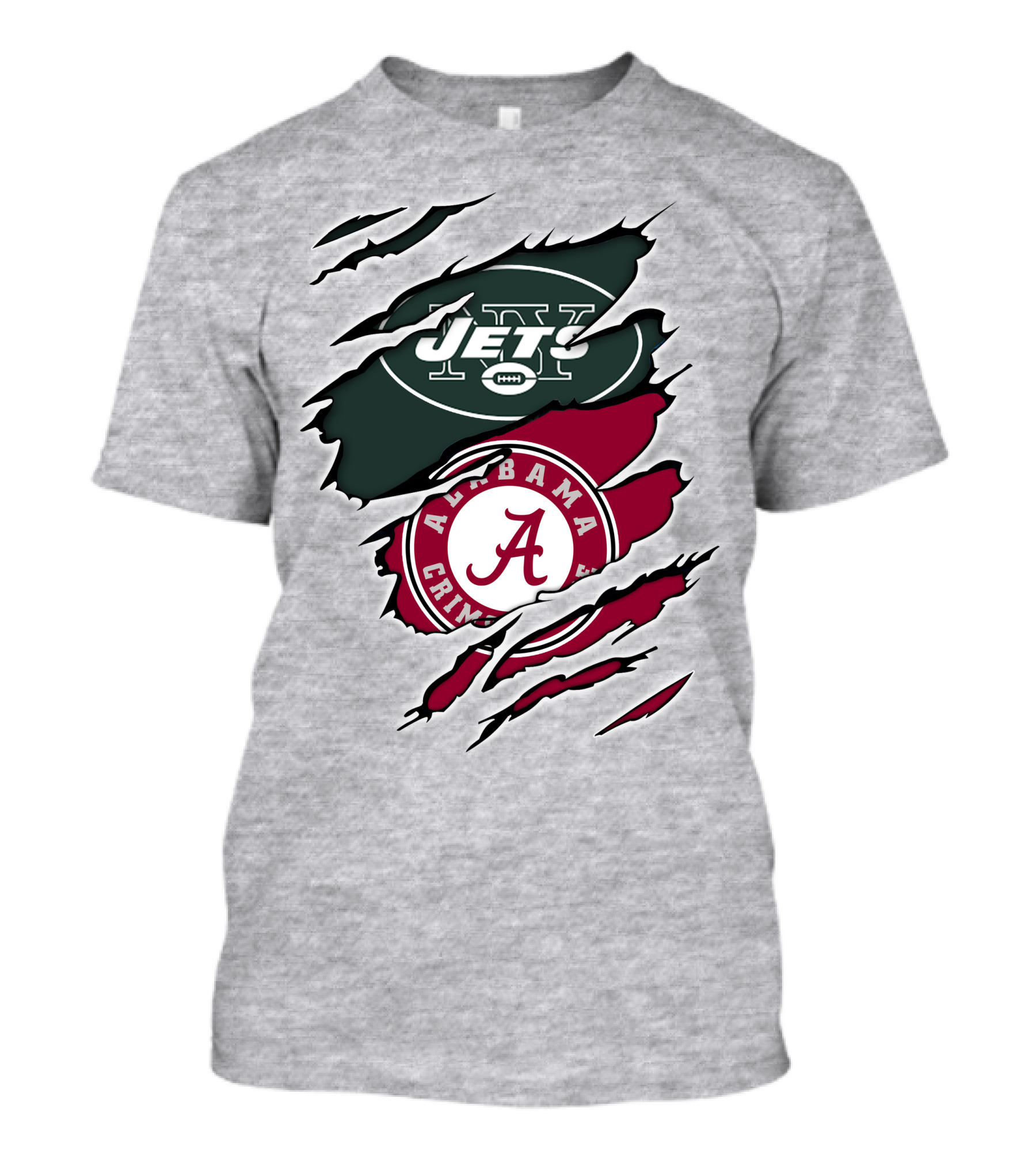 Jets Alabama Crimson Tide Crossover T-Shirt