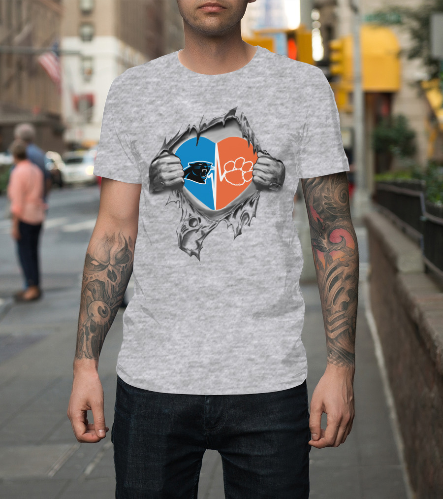 Panthers Clemson Heartbeat Split T-Shirt