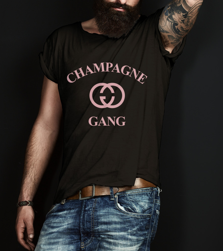 Champagne Gang Women's Drinking Group Iconic Double G T-Shirt