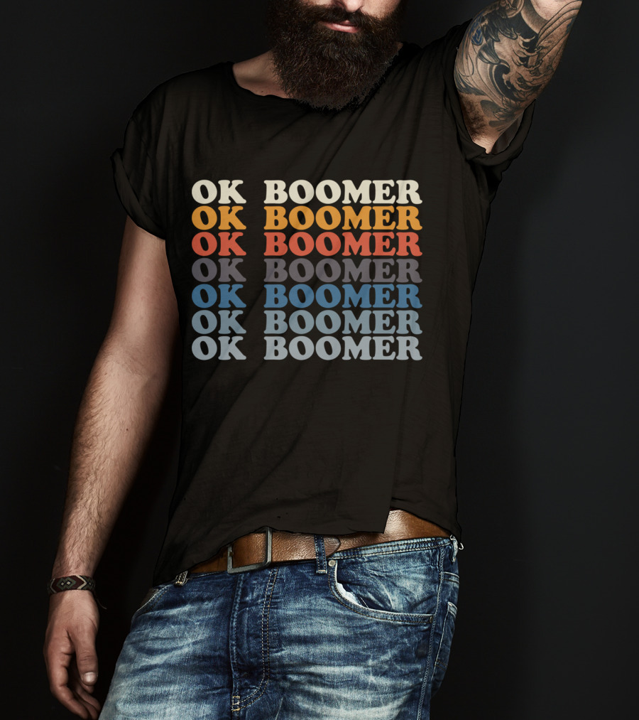 OK Boomer For Teenagers Millennials Gen Z Funny Meme OK Boomer Retro T-Shirt