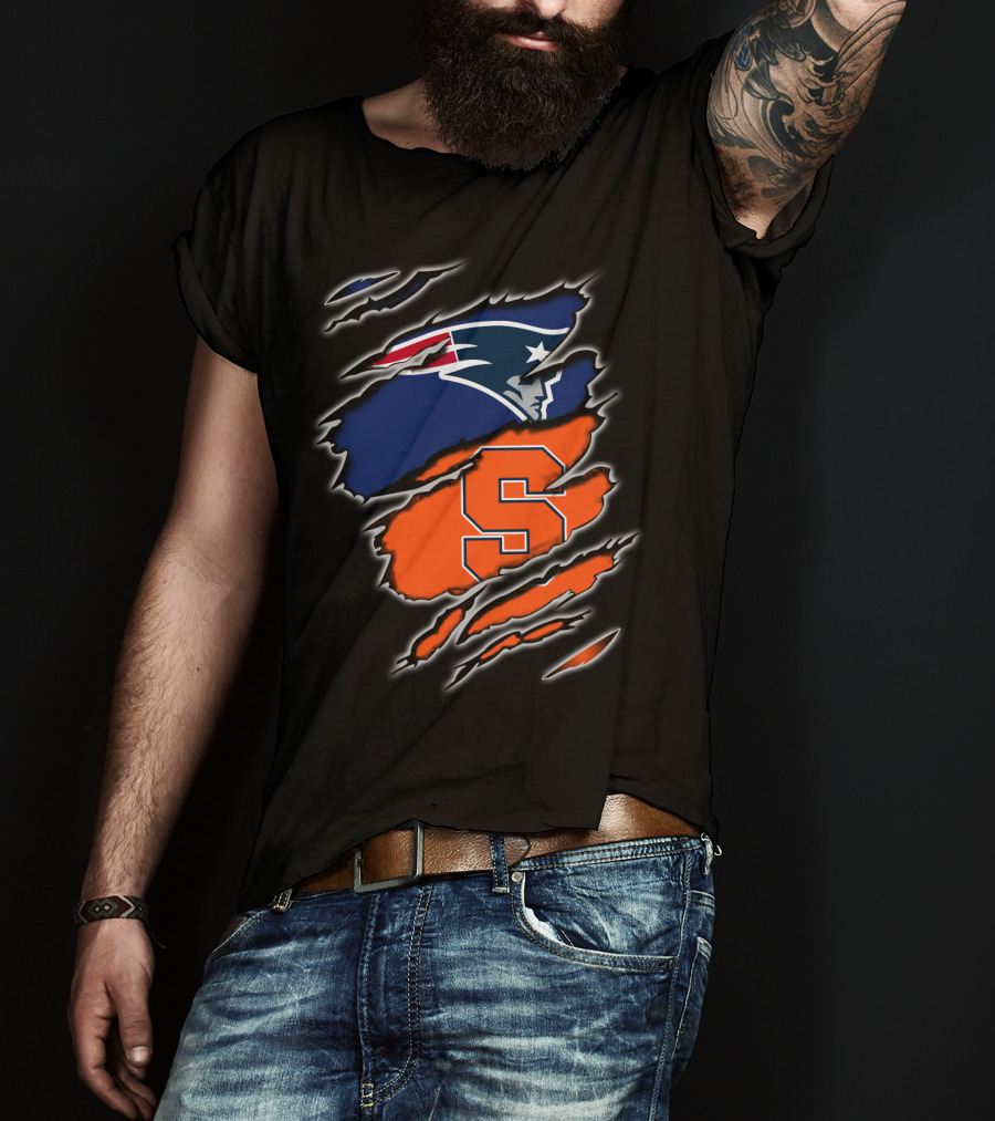 Patriots Syracuse Football Fan Logo Crossover T-Shirt