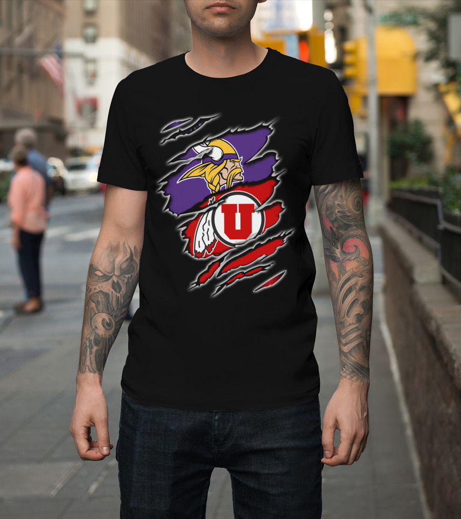 Minnesota Vikings Utah Utes Collaboration T-Shirt