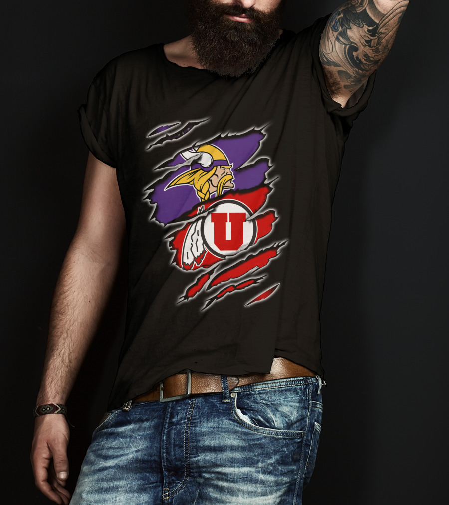 Minnesota Vikings Utah Utes Collaboration T-Shirt