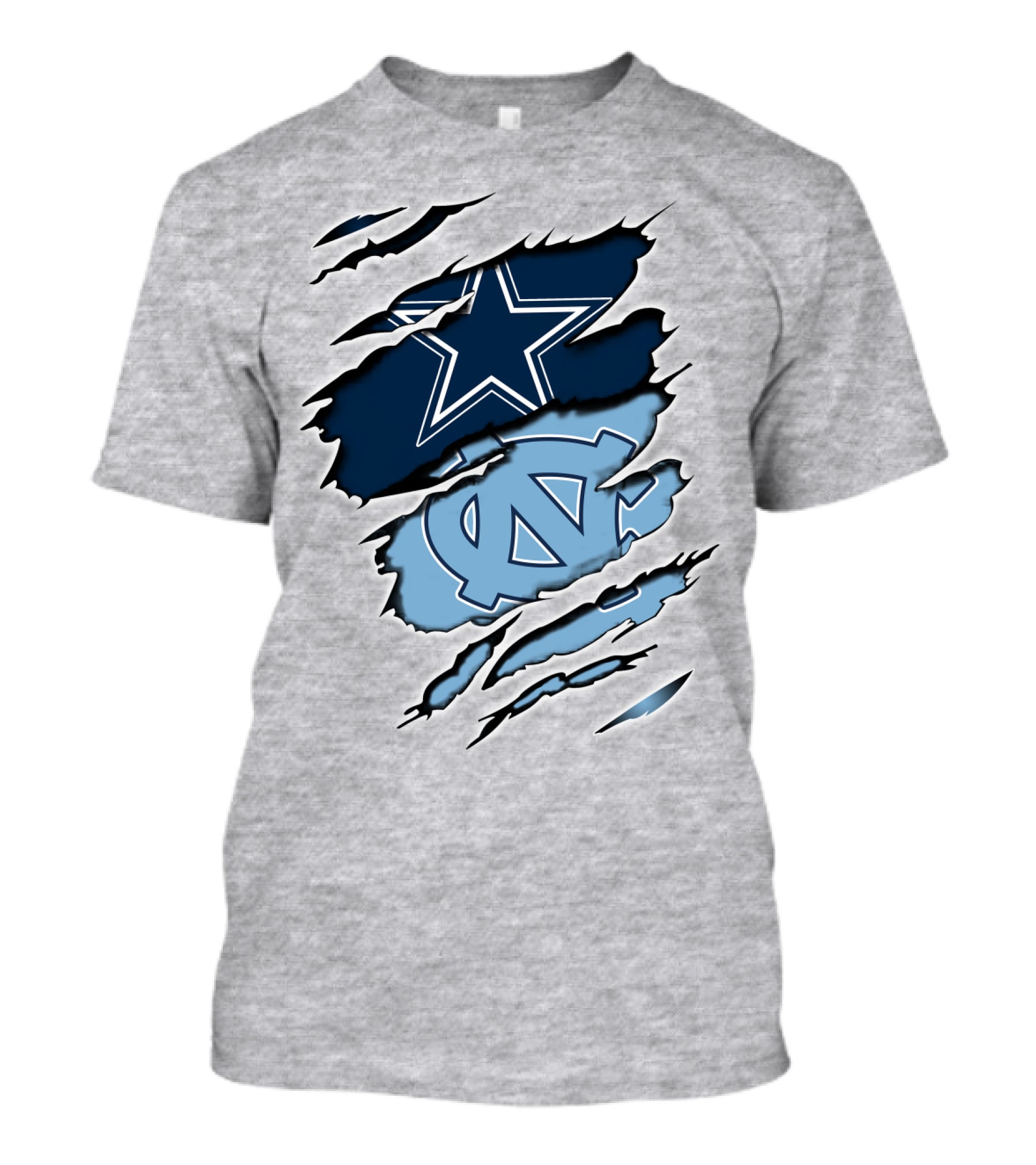 Cowboys Star Tarheels Claw Rip Fusion T-Shirt