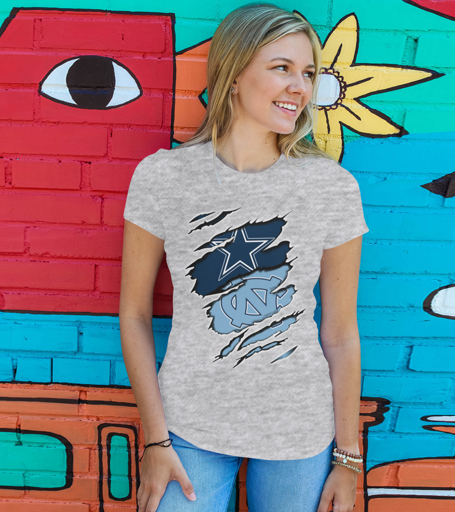 Cowboys Star Tarheels Claw Rip Fusion T-Shirt
