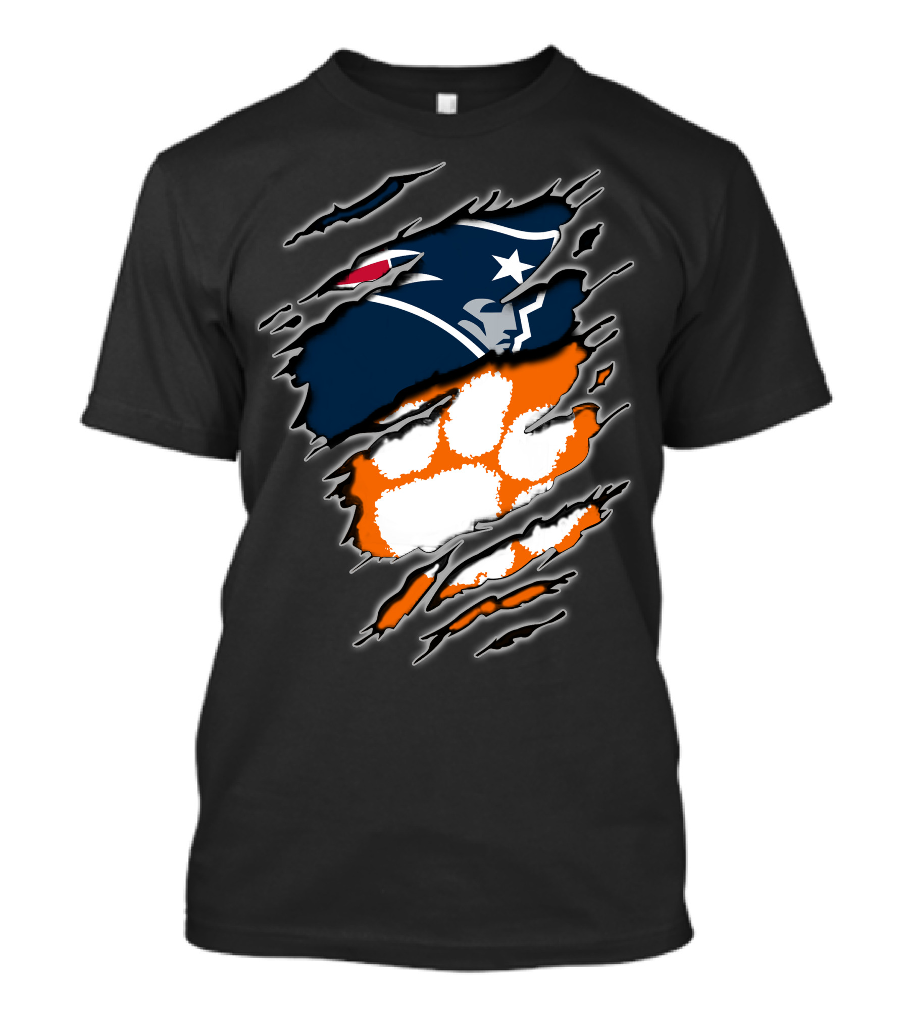 Patriots Clemson Paw Ripped T-Shirt
