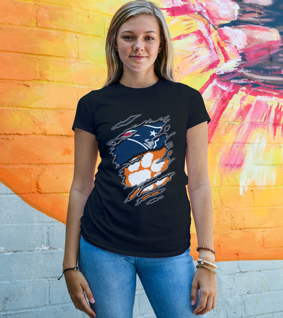 Patriots Clemson Paw Ripped T-Shirt