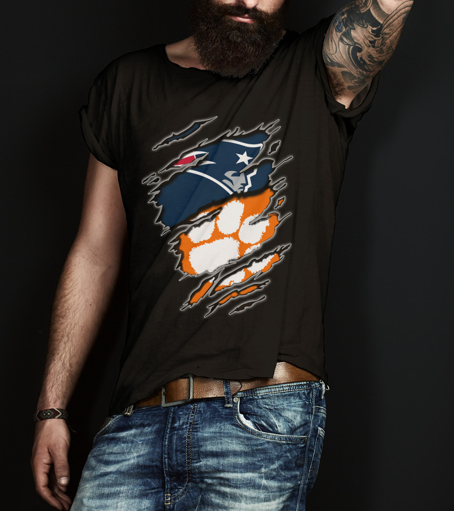 Patriots Clemson Paw Ripped T-Shirt