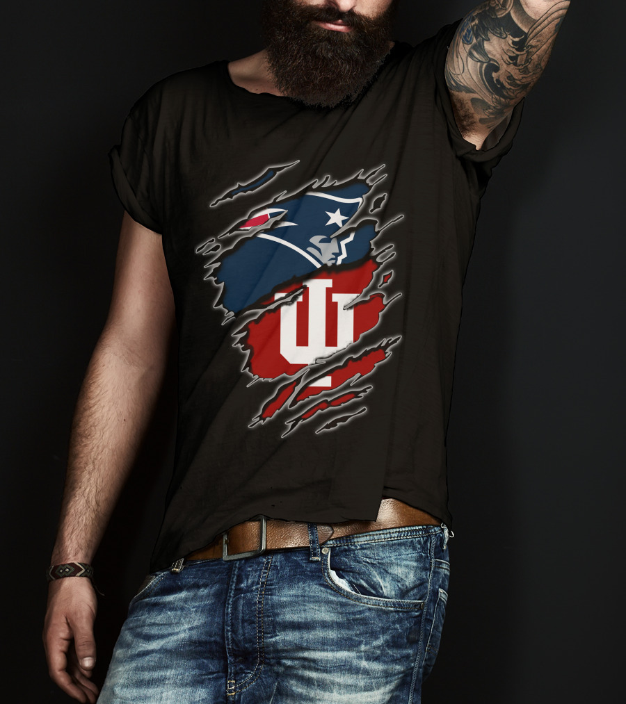 New England Patriots Indiana Hoosiers Mashup T-Shirt
