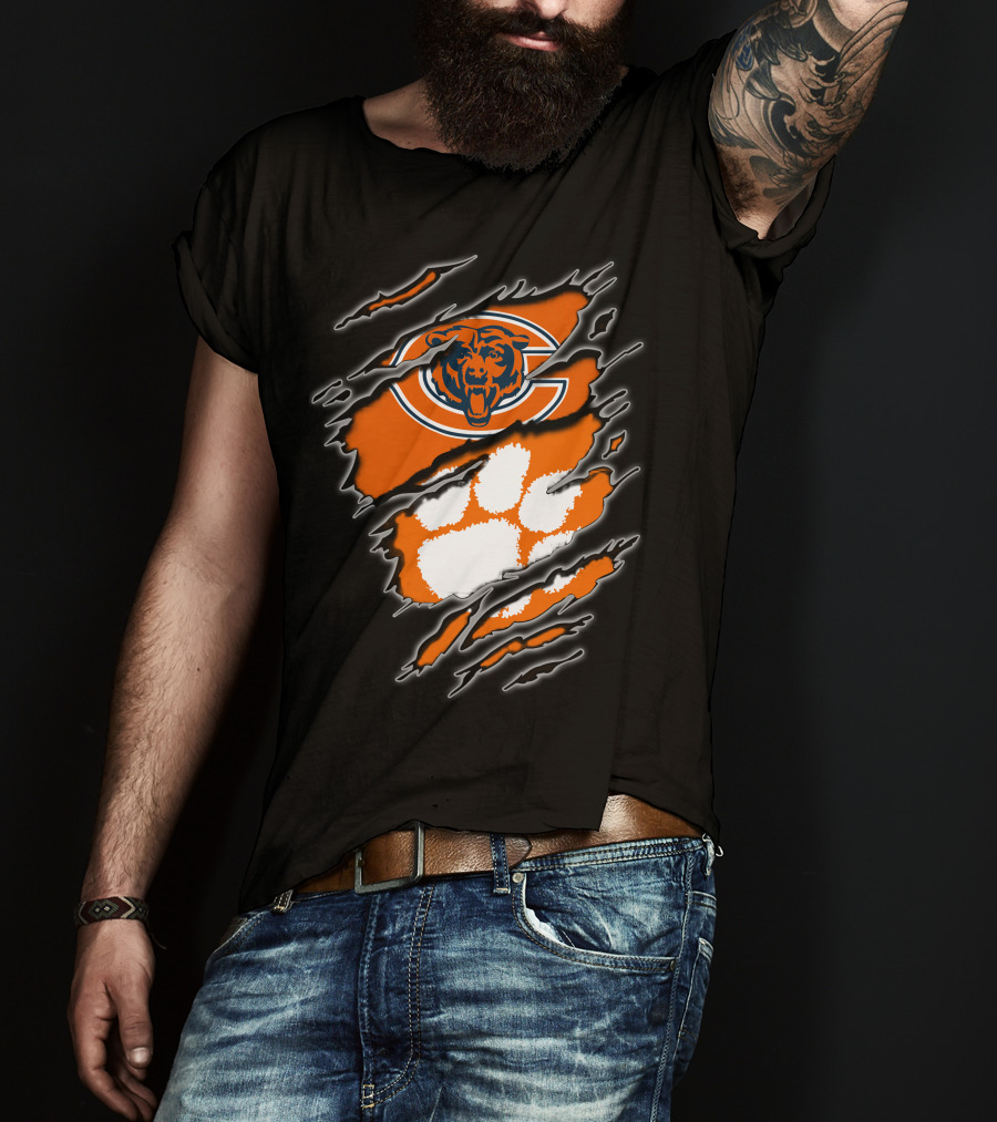 Chicago Bears Clemson Tigers Mashup T-Shirt