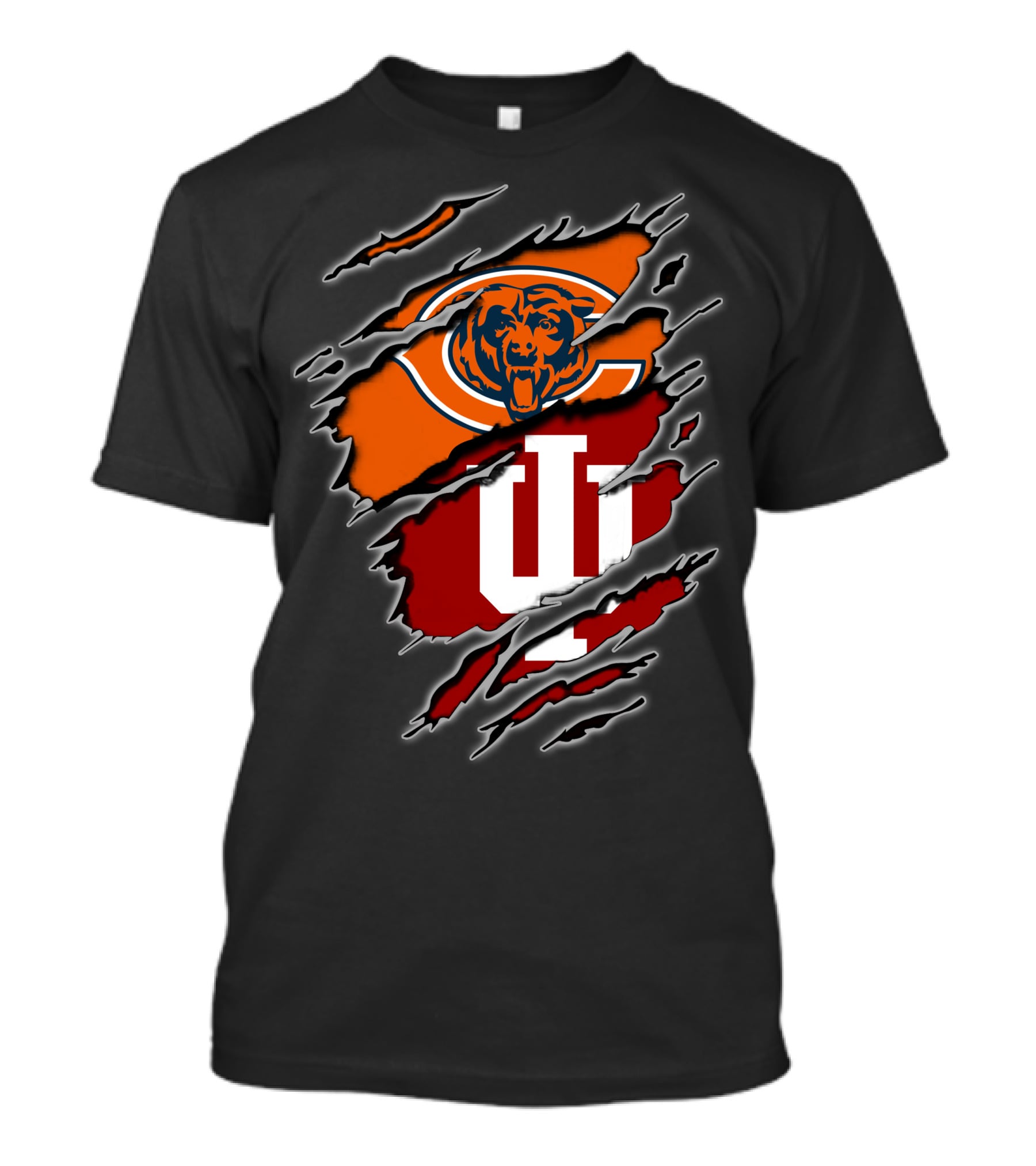 Chicago Bears Indiana Hoosiers Football Fan Dual T-Shirt