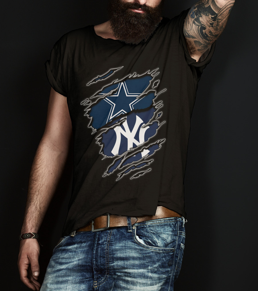 Cowboys Star Yankees Logo Fusion T-Shirt
