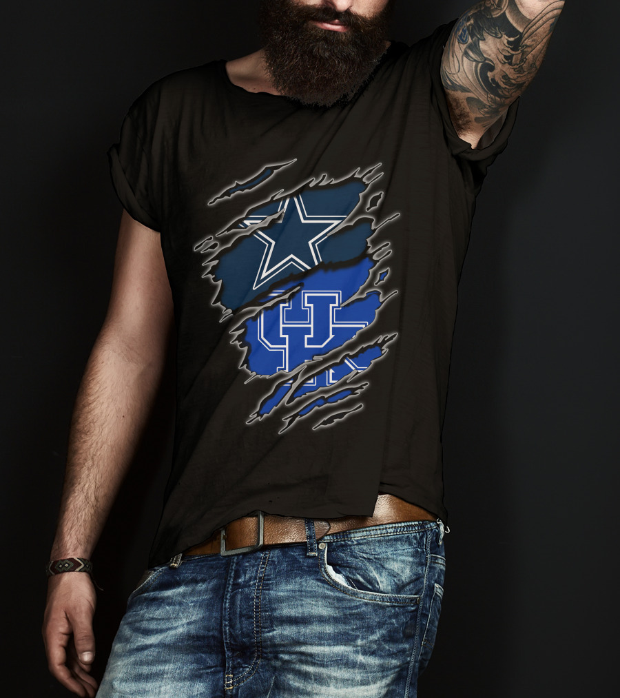 Dallas Cowboys Kentucky Wildcats Fan Crossover T-Shirt
