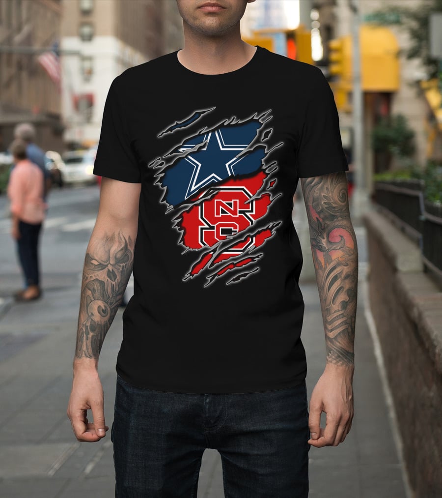 Cowboys Star NC State Wolfpack Rip T-Shirt