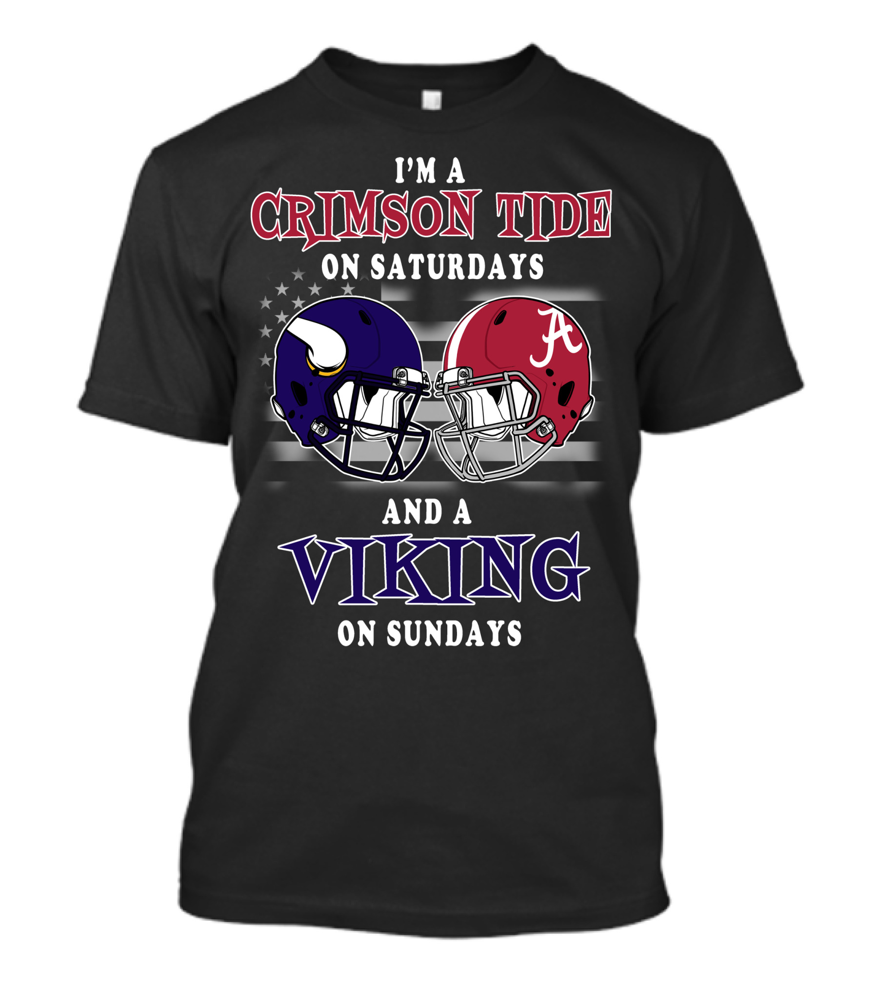 I'm A Crimson Tide On Saturdays And A Viking On Sundays T-Shirt