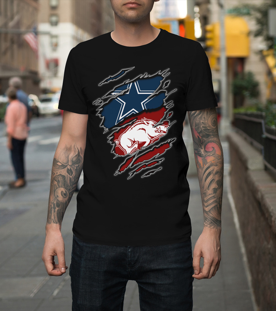Dallas Cowboys Razorbacks Arkansas Fusion T-Shirt
