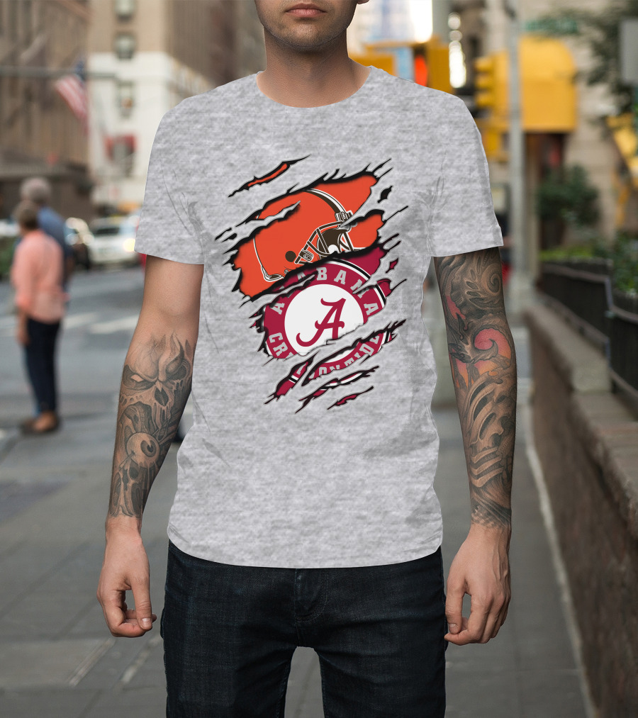 Cleveland Browns Alabama Crimson Tide Fan T-Shirt