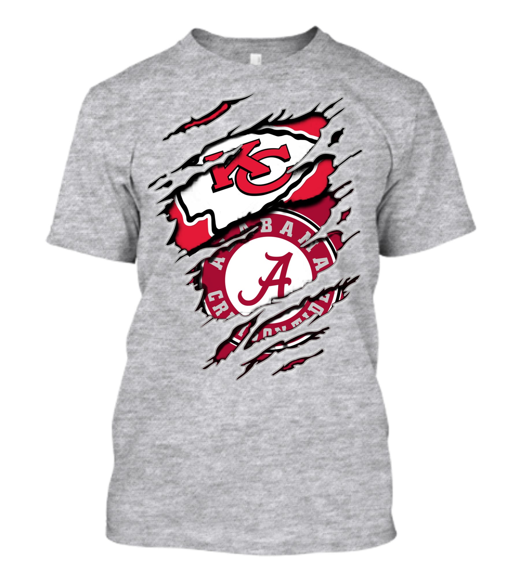 Alabama Crimson Tide Kansas City Chiefs Fan Crossover T-Shirt
