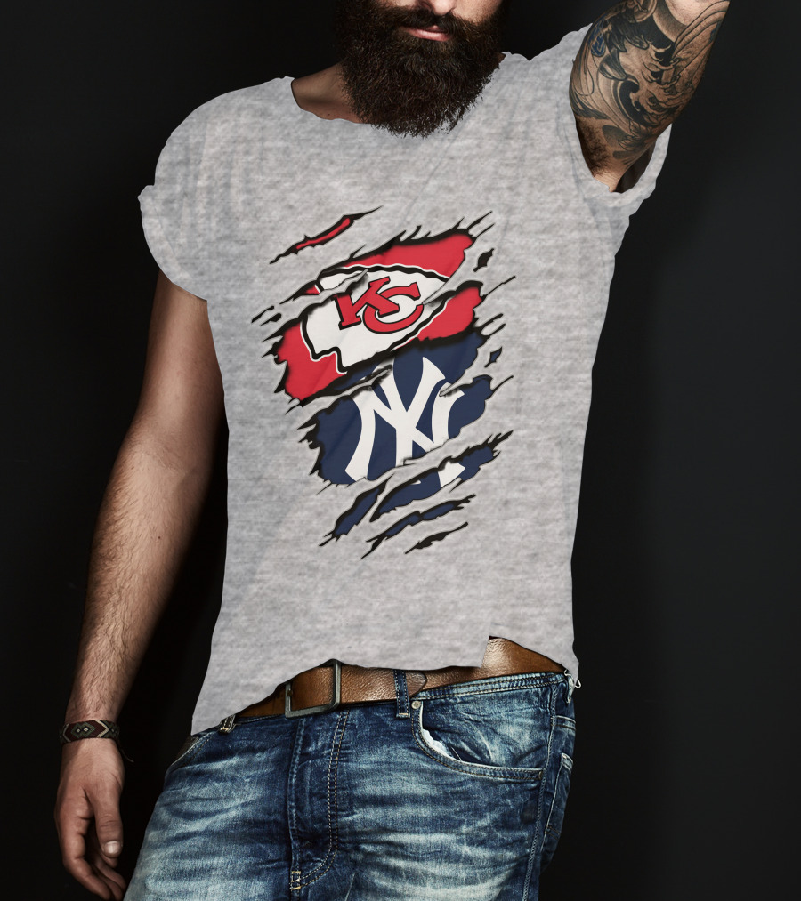 Kansas City Chiefs New York Yankees Combination T-Shirt