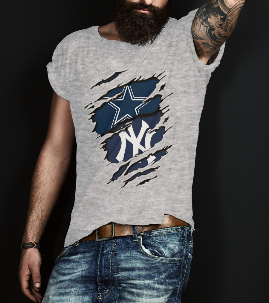 Cowboys Yankees Star And NY Interlocking T-Shirt