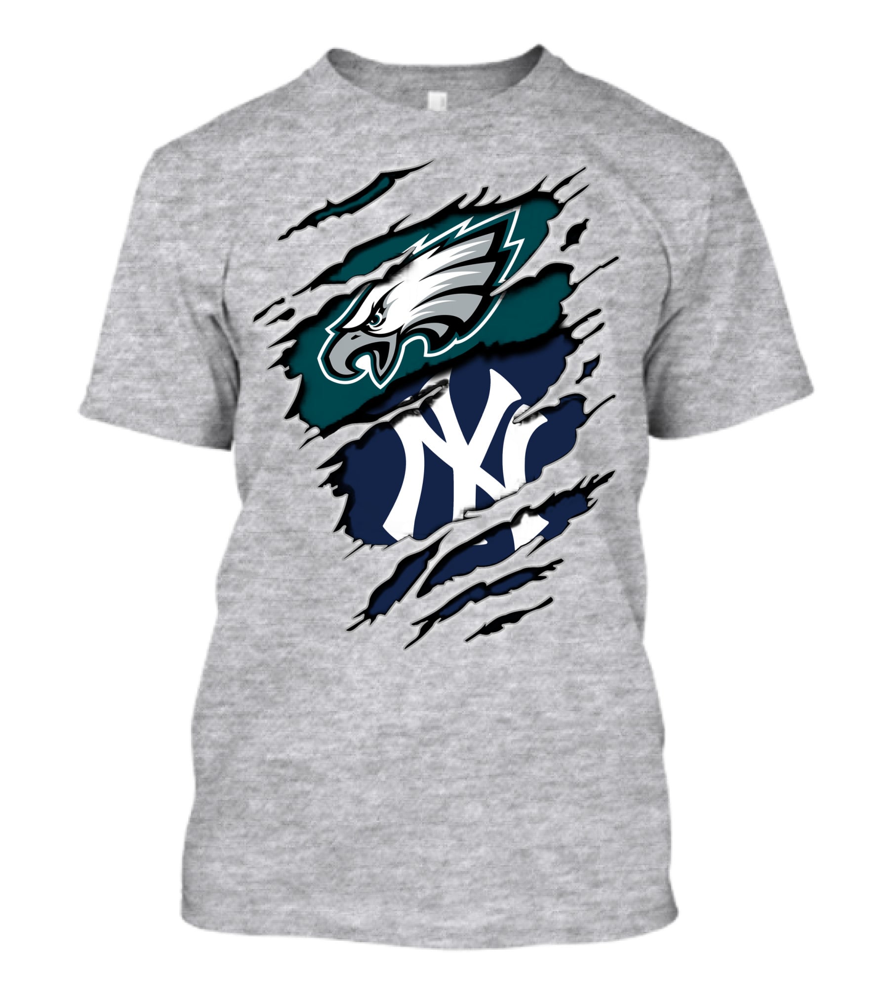 Philadelphia Eagles New York Yankees Fan Crossover T-Shirt