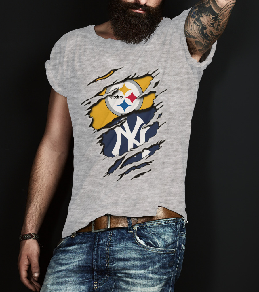 Steelers Yankees Dual Logo Fusion T-Shirt