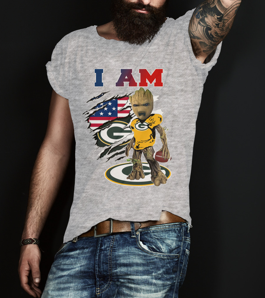 I Am Groot Green Bay Packers Football T-Shirt