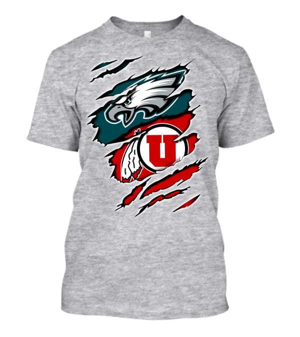Philadelphia Eagles Utah Utes Claw Marks T-Shirt